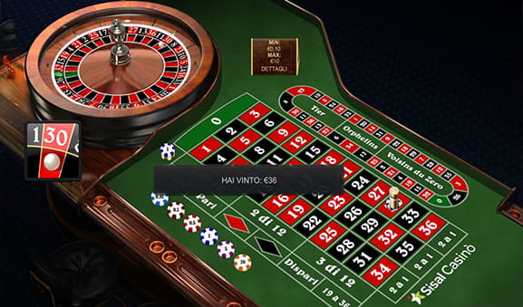 Una mano vincente al tavolo della Premium European Roulette di Playtech.