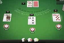 Blackjack Classic table with three bets placed and cards dealt.