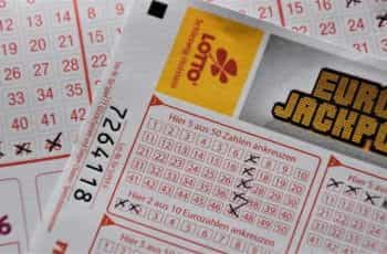 A Euro Jackpot lottery ticket.