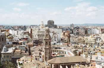 The rooftops of Valencia, Spain.